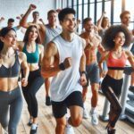 People doing cardio exercises